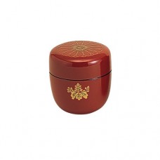 Tokyo Matcha Selection - Natsume Tea Caddy : Japanese Family Crests Design 3 Color [Standard ship by SAL: NO tracking number] (Red) - B00M5MPK60